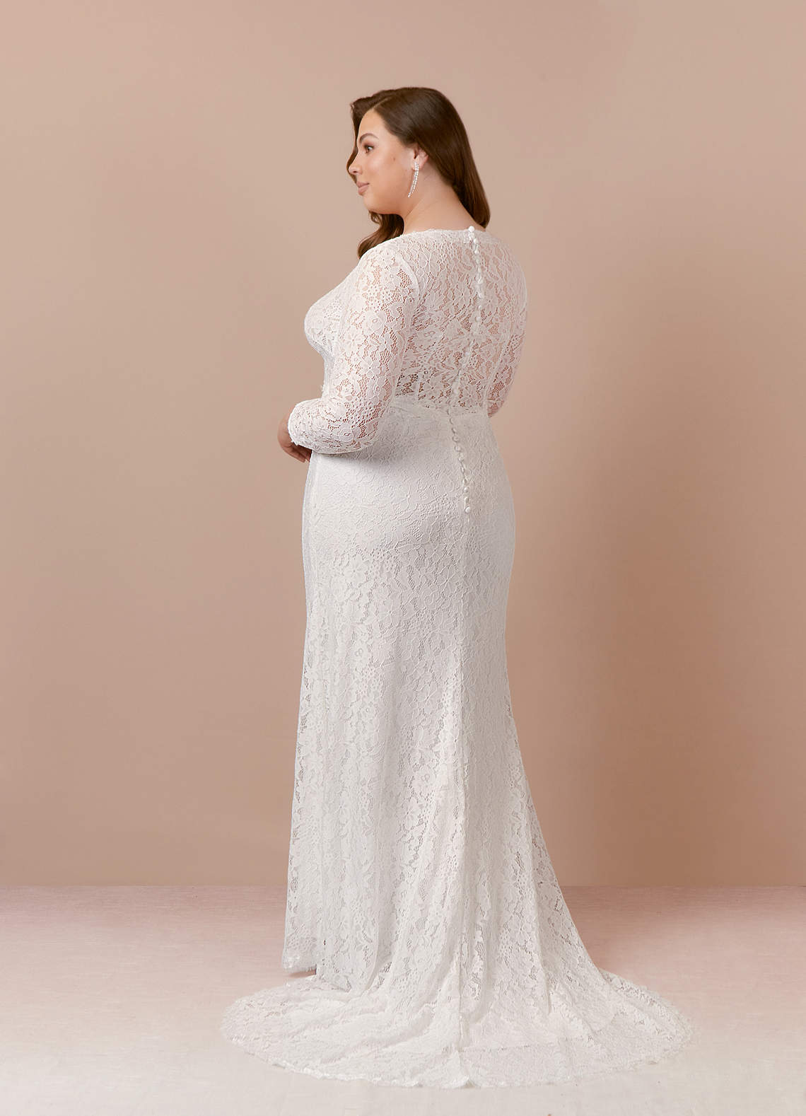 Diamond White Sheath V-Neck Tulle Dress