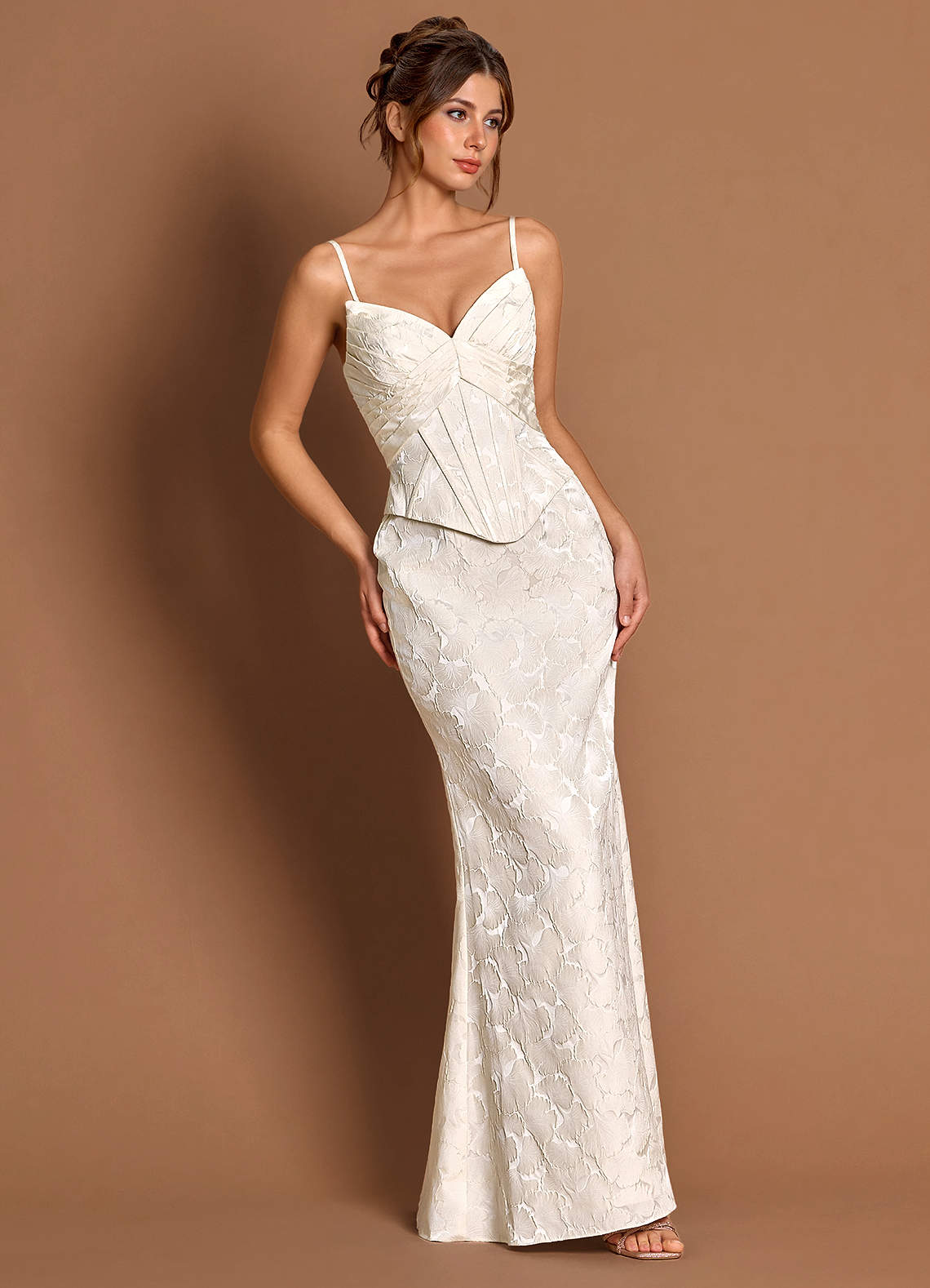 Solveig French White Maxi Dress