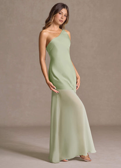 Fatima Light Green Maxi Dress