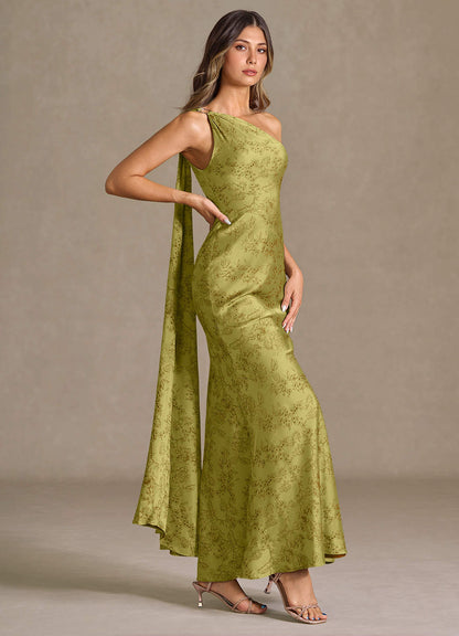 Sapphira Moss Brown Maxi Dress