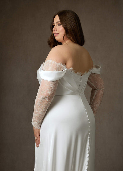 Diamond White A-Line Sweetheart Neckline Lace Dress