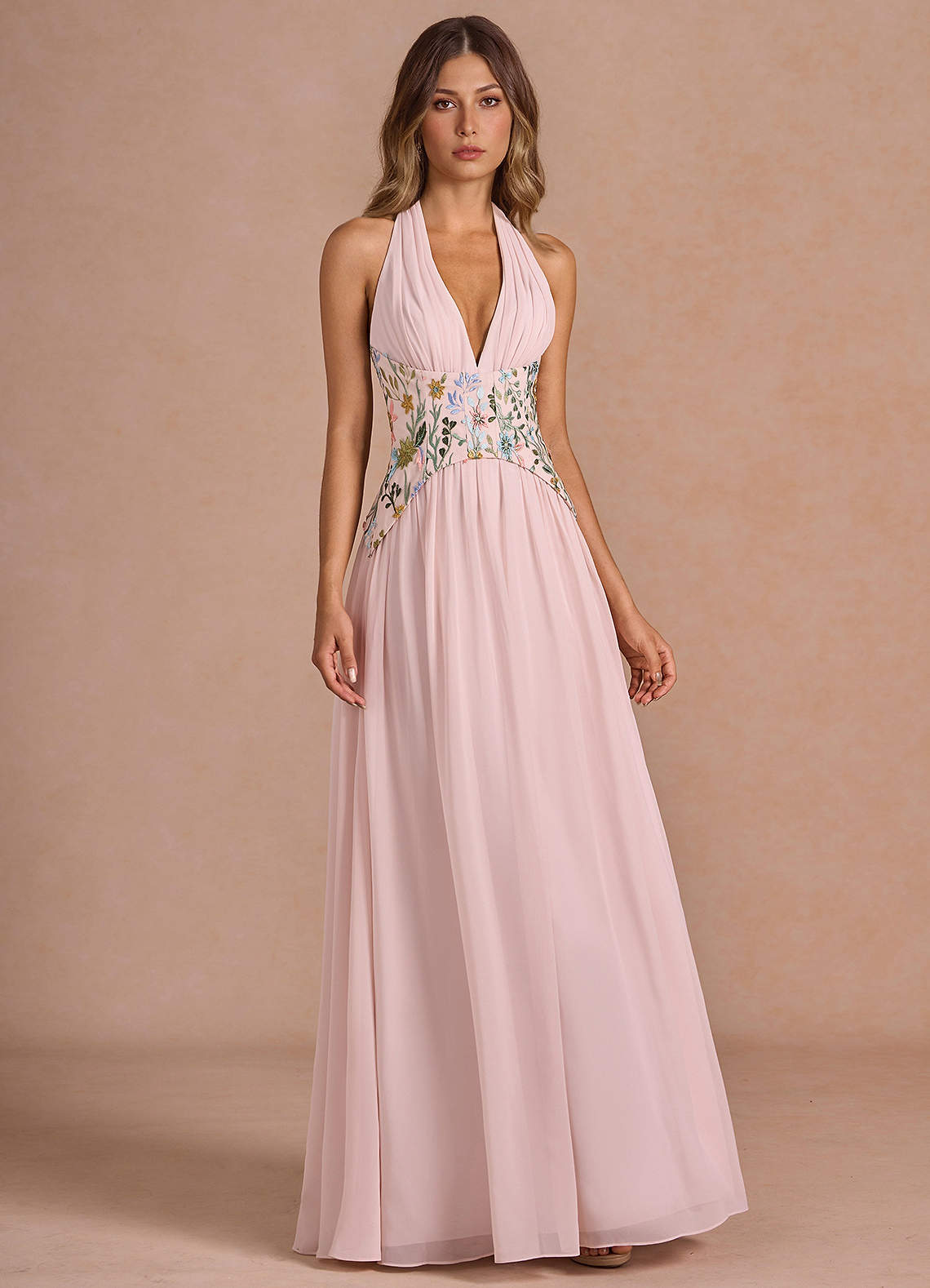 Ellis Blush Pink Multi Maxi Dress