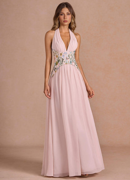 Ellis Blush Pink Multi Maxi Dress