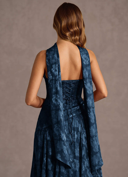 Gabriela Navy Maxi Dress