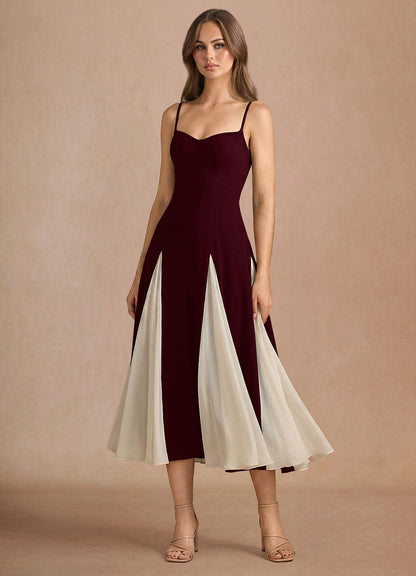 Jessenia Wine Midi Dress