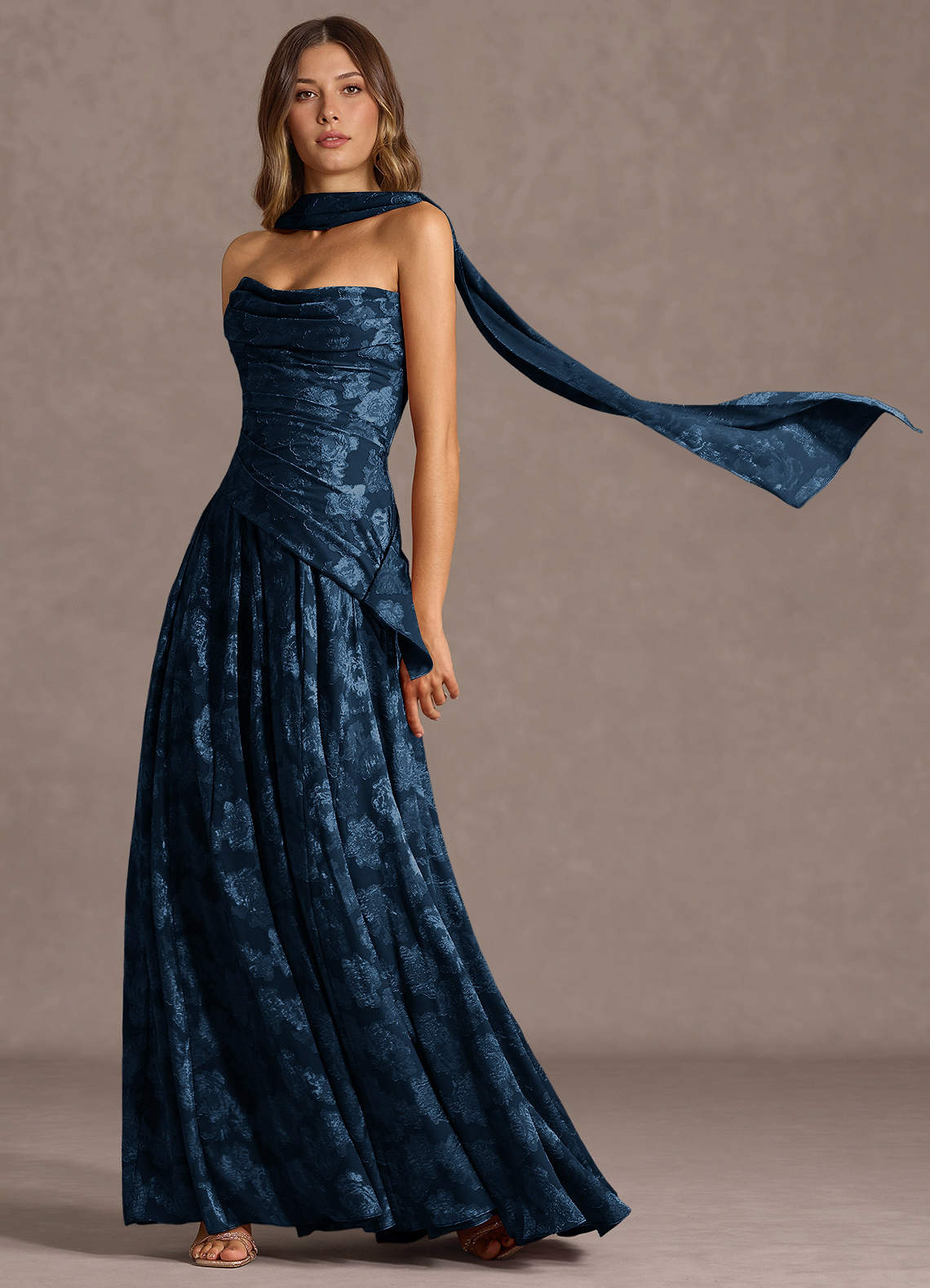 Gabriela Navy Maxi Dress