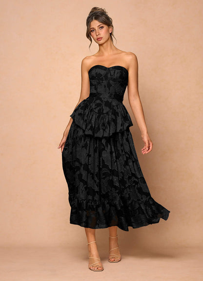 Emery Black Midi Dress  Dress