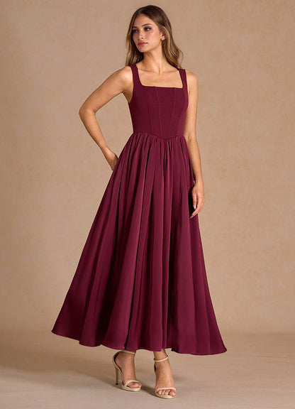 Cate Wine Maxi Dress  Dress