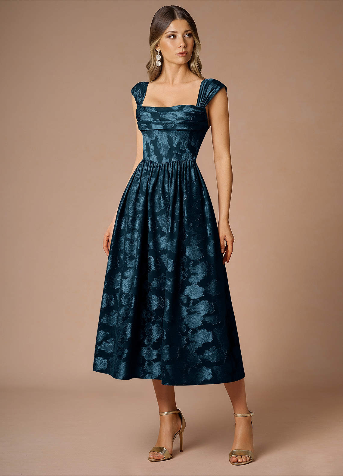 Dana Navy Midi Dress  Dress