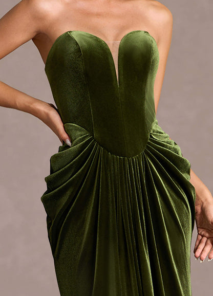 Sylvie Olive Maxi Gown  Dress