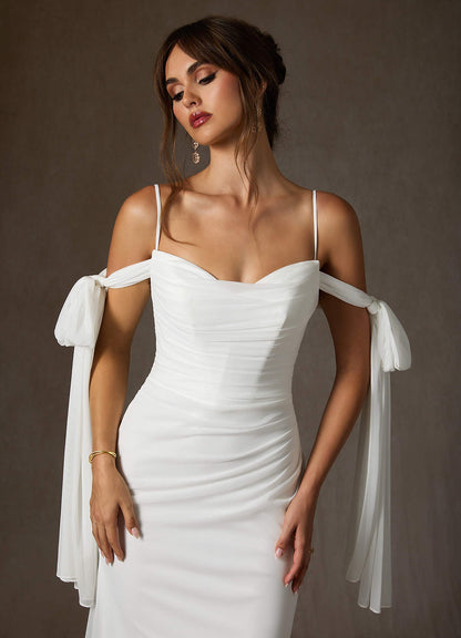 Diamond White Sheath Mesh Dress