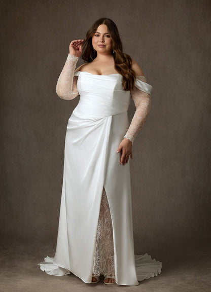 Diamond White A-Line Sweetheart Neckline Lace Dress