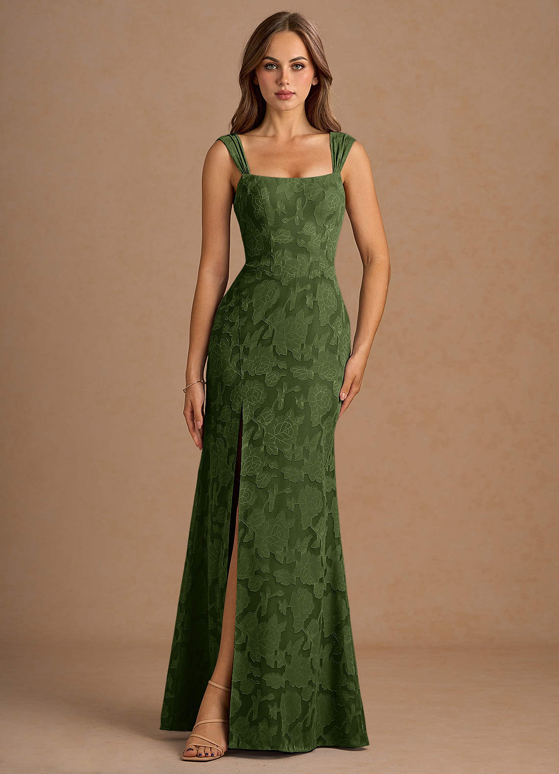 Eliana Olive Maxi Dress  Dress