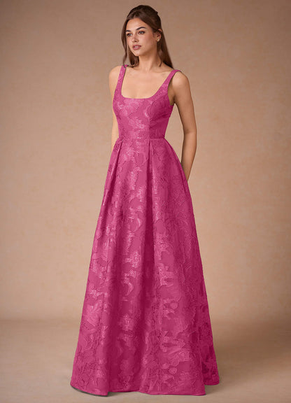 Althea Fuchsia Tie-Back Maxi Dress