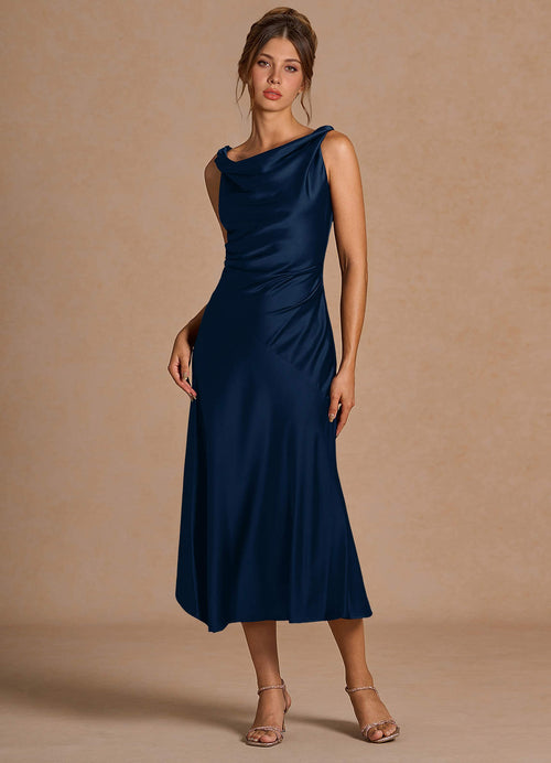 Nerine Navy Midi Dress  Dress