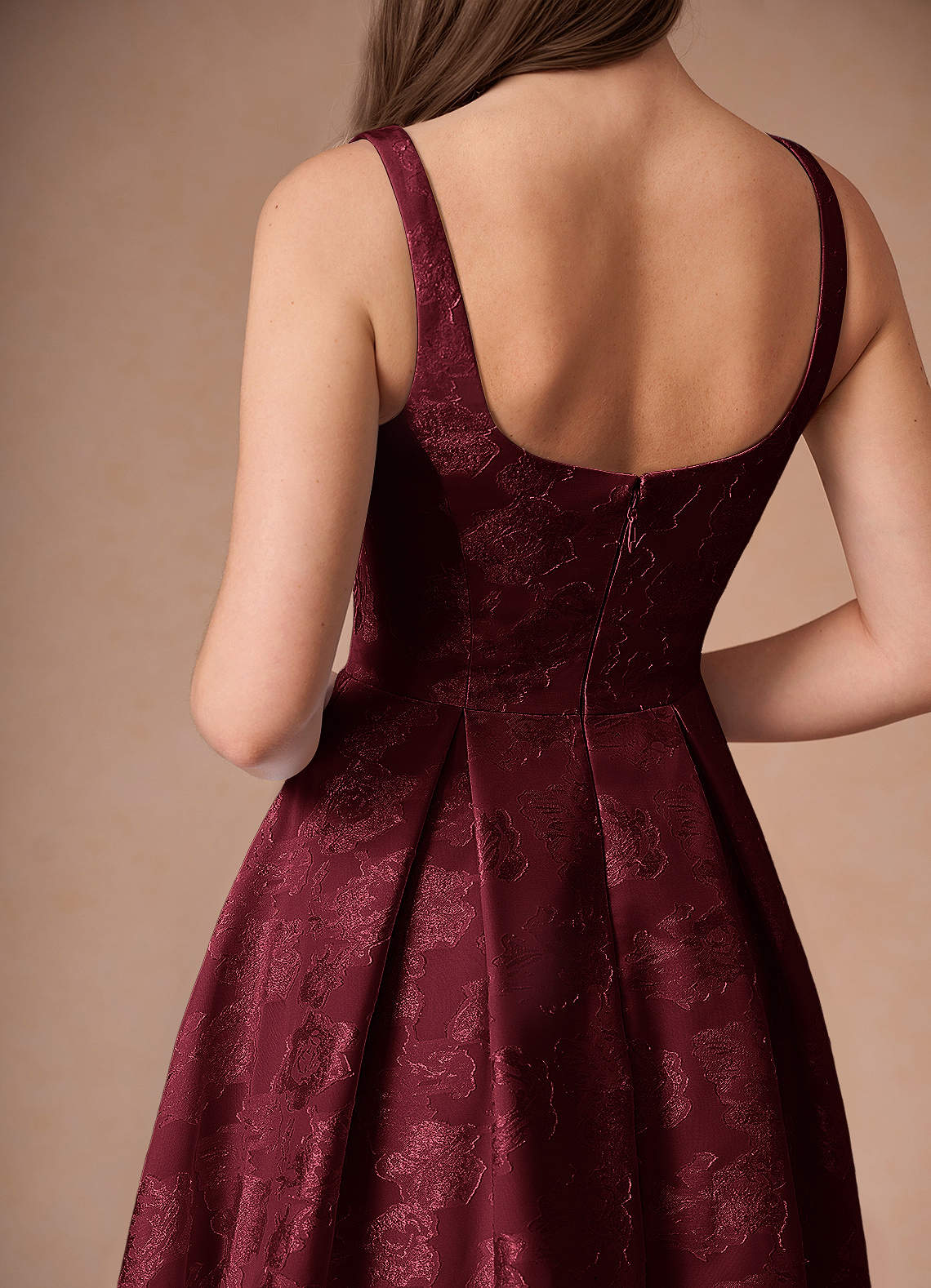 Briac Wine A-Line Midi Dress