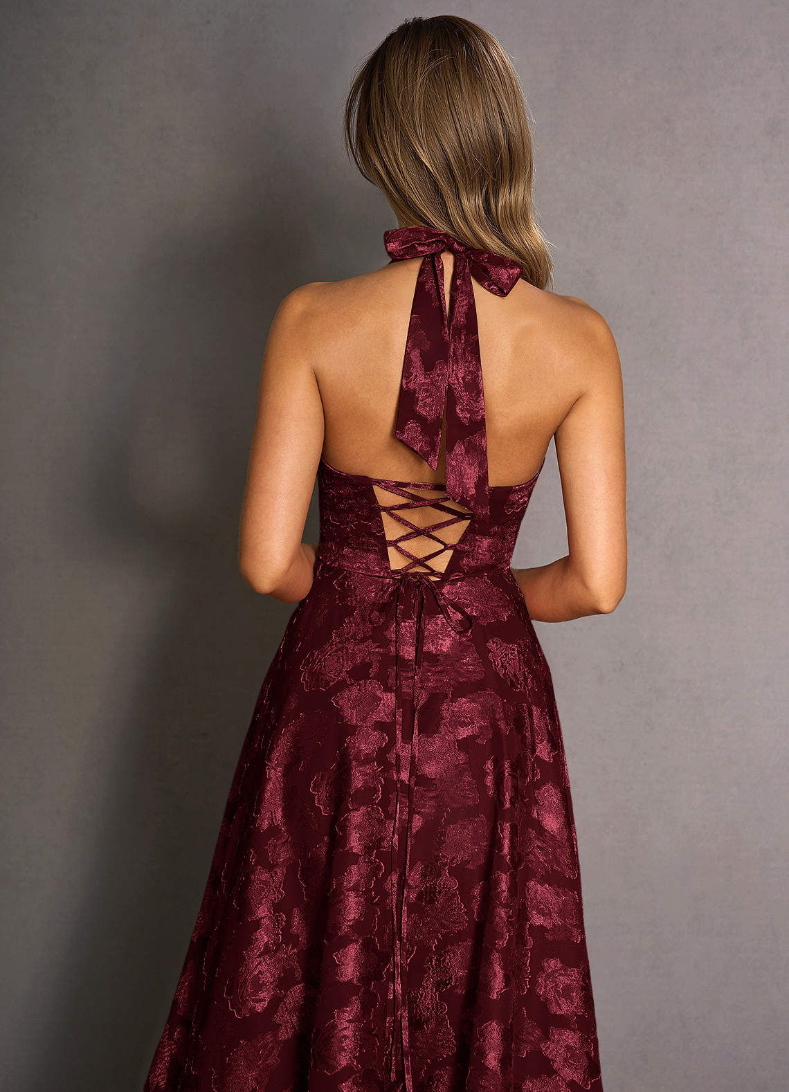 Isabeau Wine Midi Dress  Dress