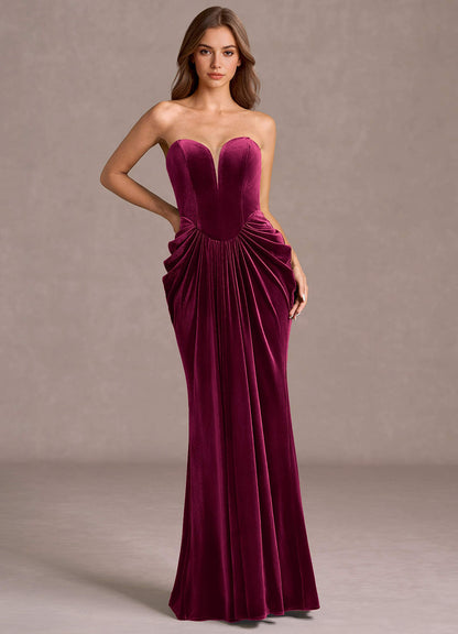 Sylvie Wine Maxi Gown  Dress