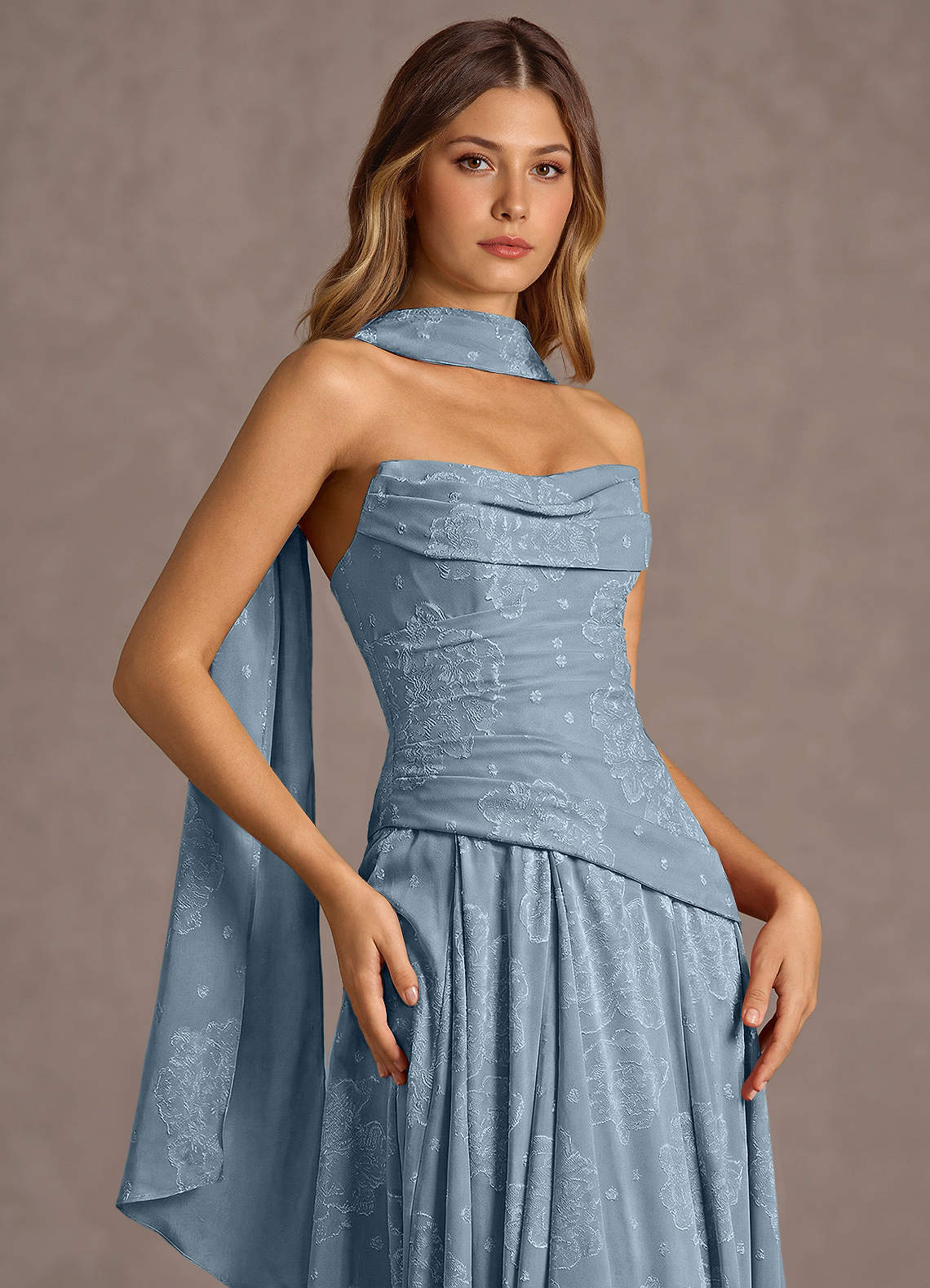 Gabriela Powder Blue Maxi Dress