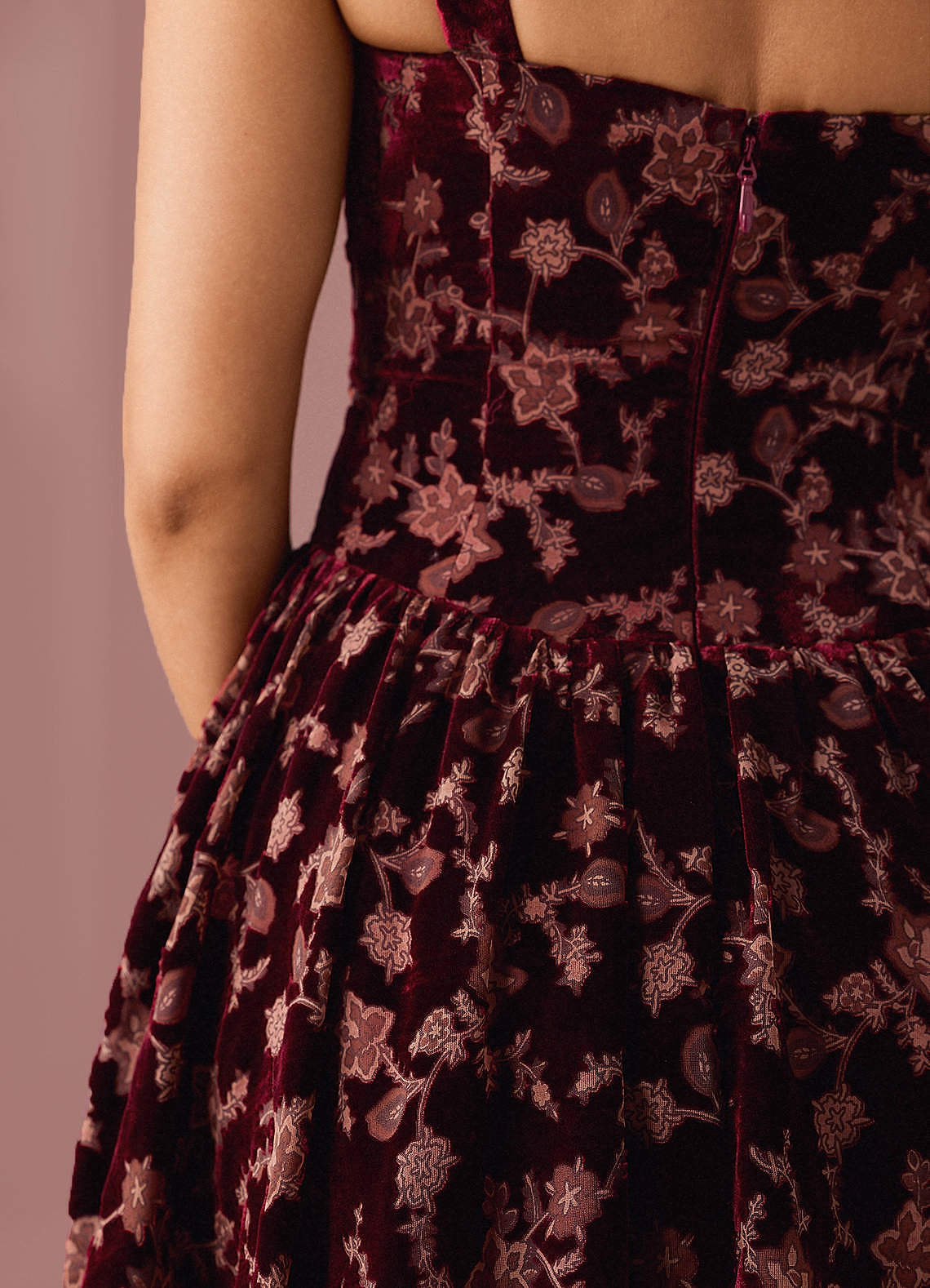 Vittoria Wine Multi Mini Dress  Dress