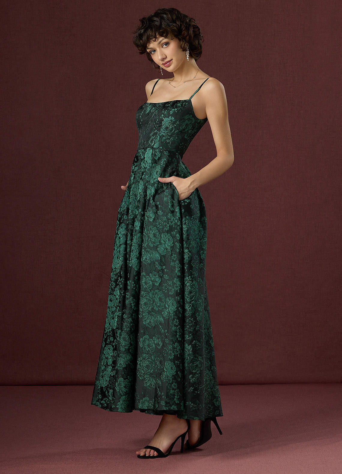 Wendy Black Emerald Maxi Dress  Dress