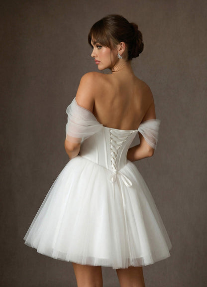 Diamond White A-Line Tulle Dress