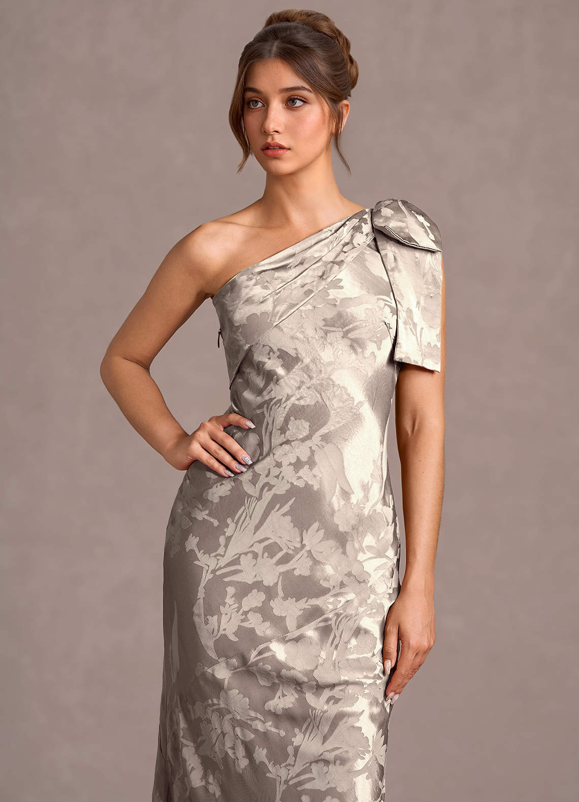 Queniva Platinum Maxi Dress  Dress