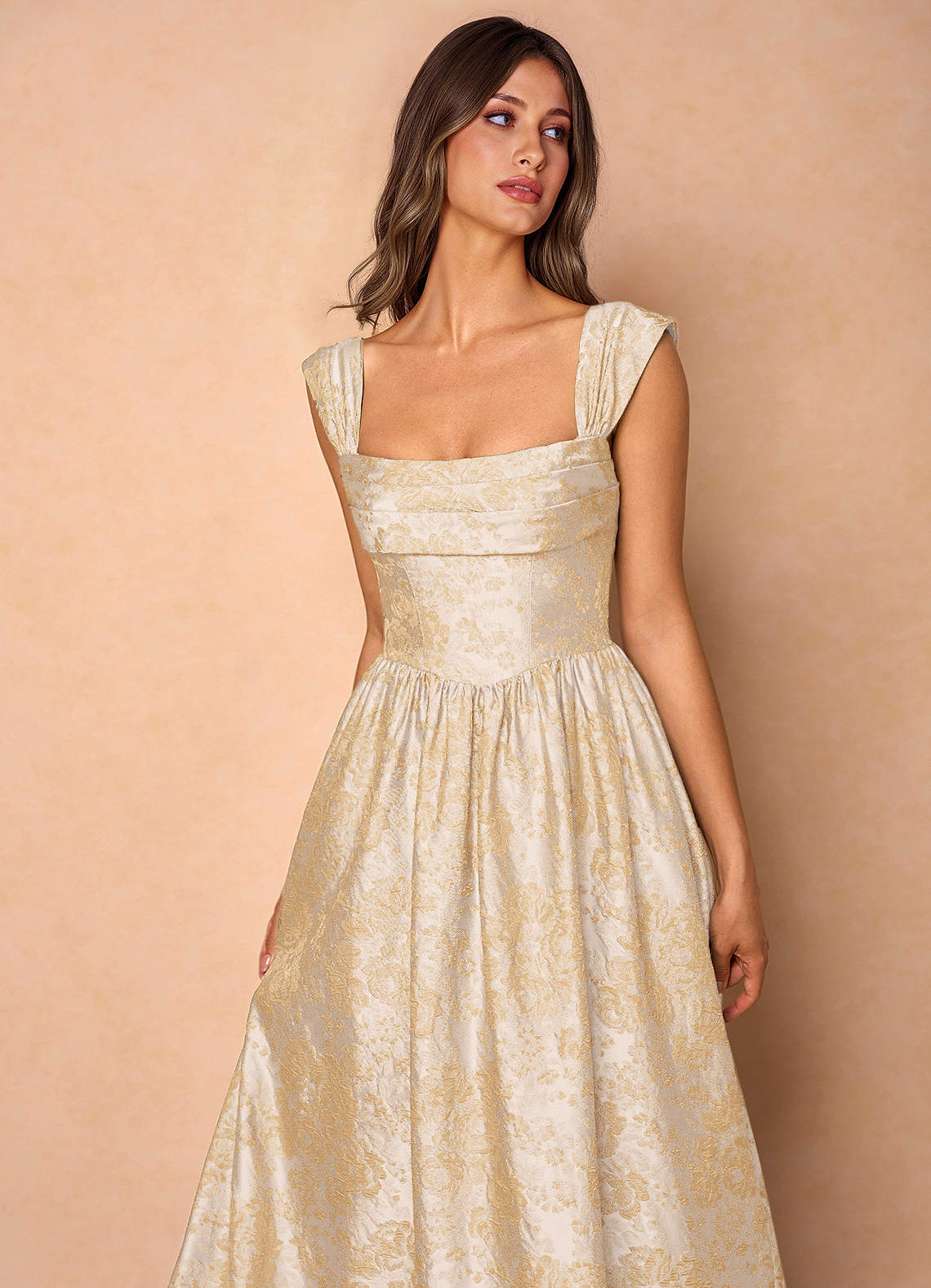 Runa Vintage Champagne Maxi Dress  Dress