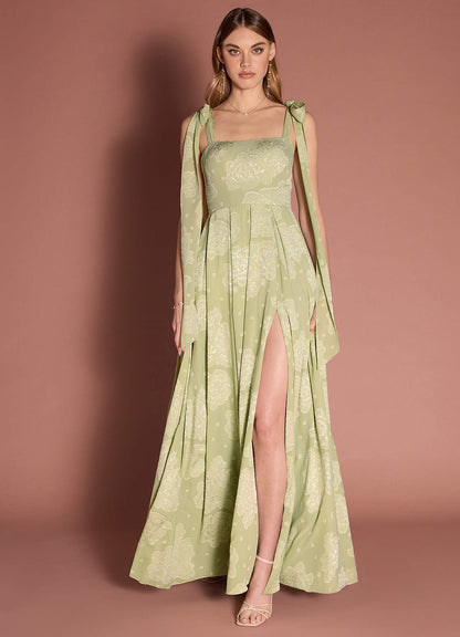 Anesa Celadon Bow Maxi Dress