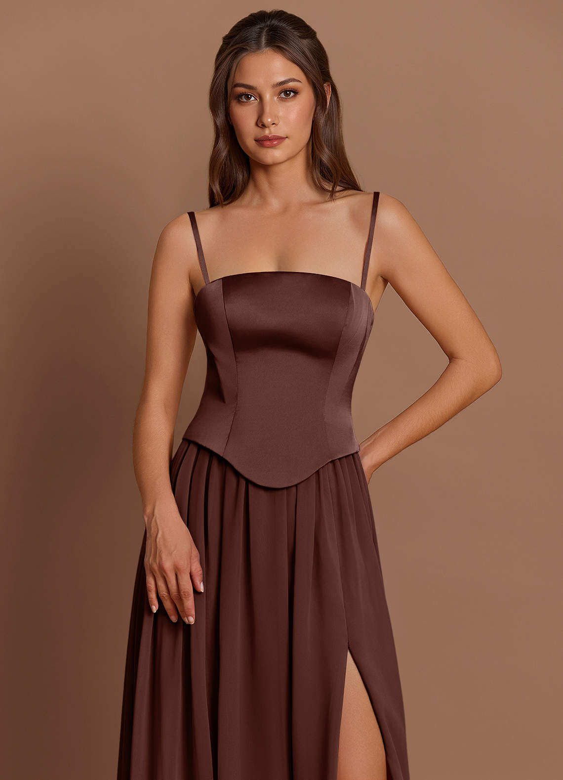 Cadence Mocha Coco Maxi Dress  Dress