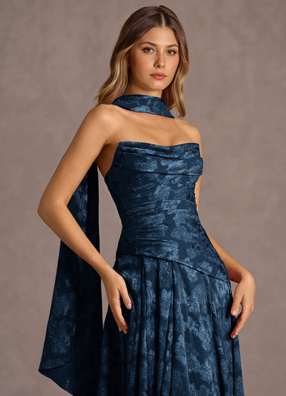 Gabriela Navy Maxi Dress