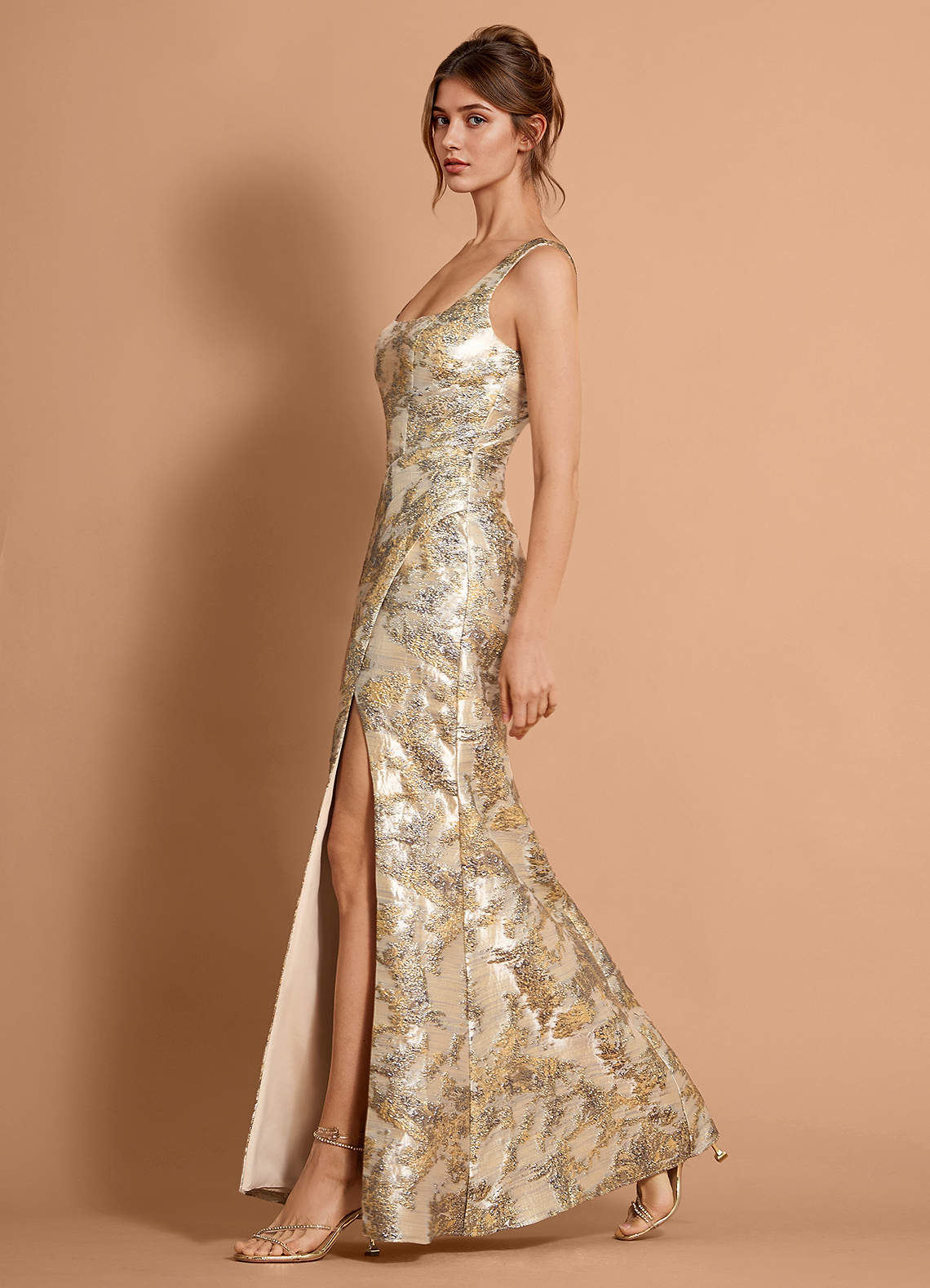 Othelia Gilded Silver Maxi Dress