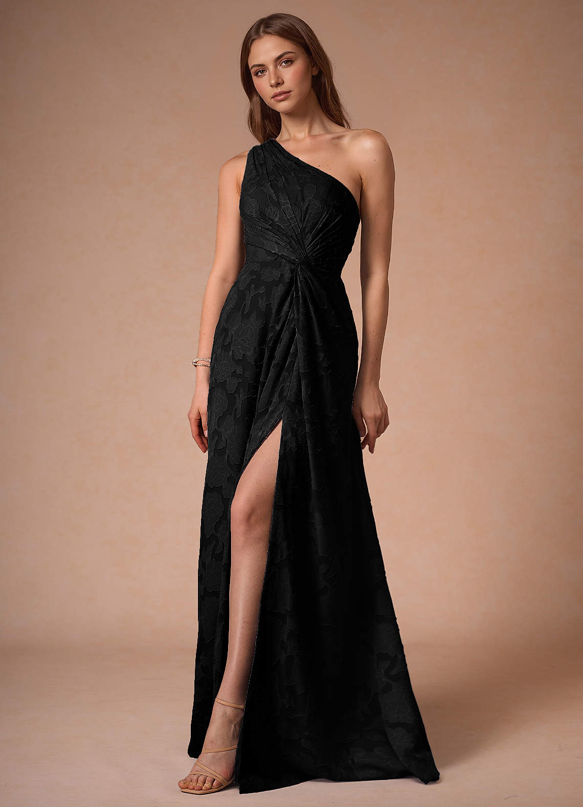 Hermosa Black One Shoulder Maxi Dress  Dress