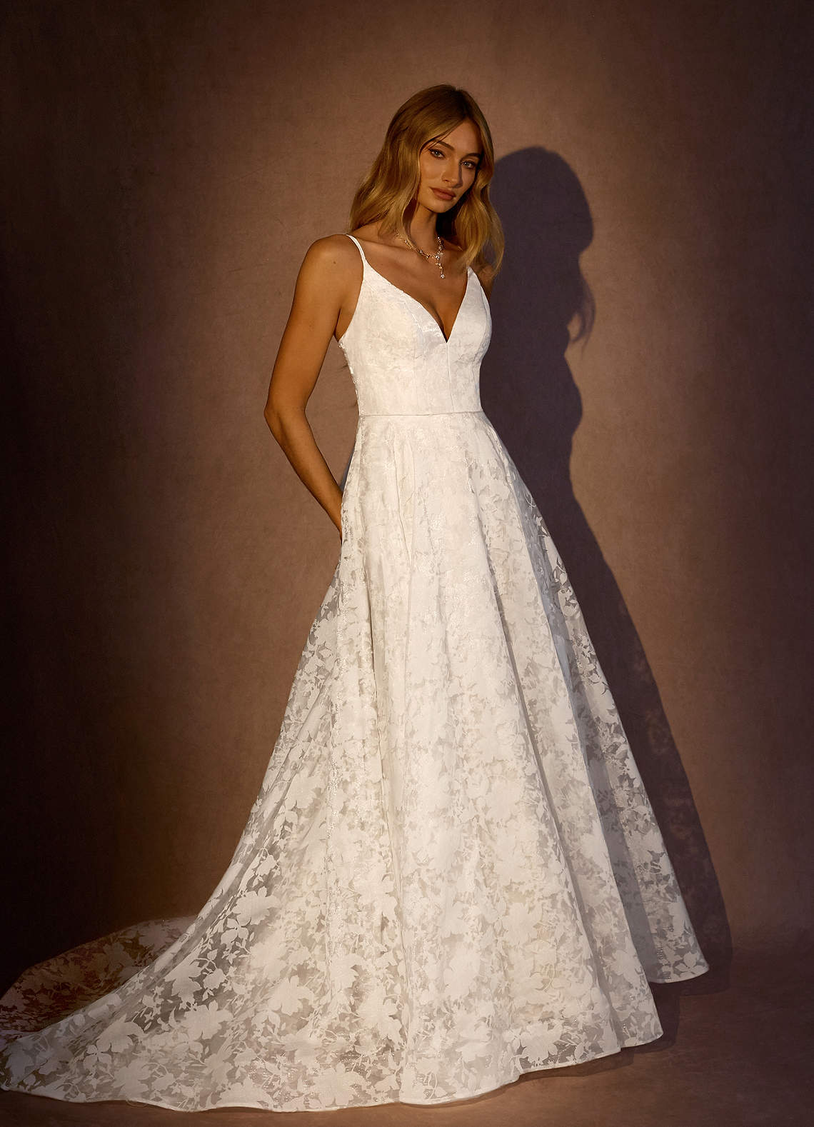 Diamond White Frost A-Line Organza Dress