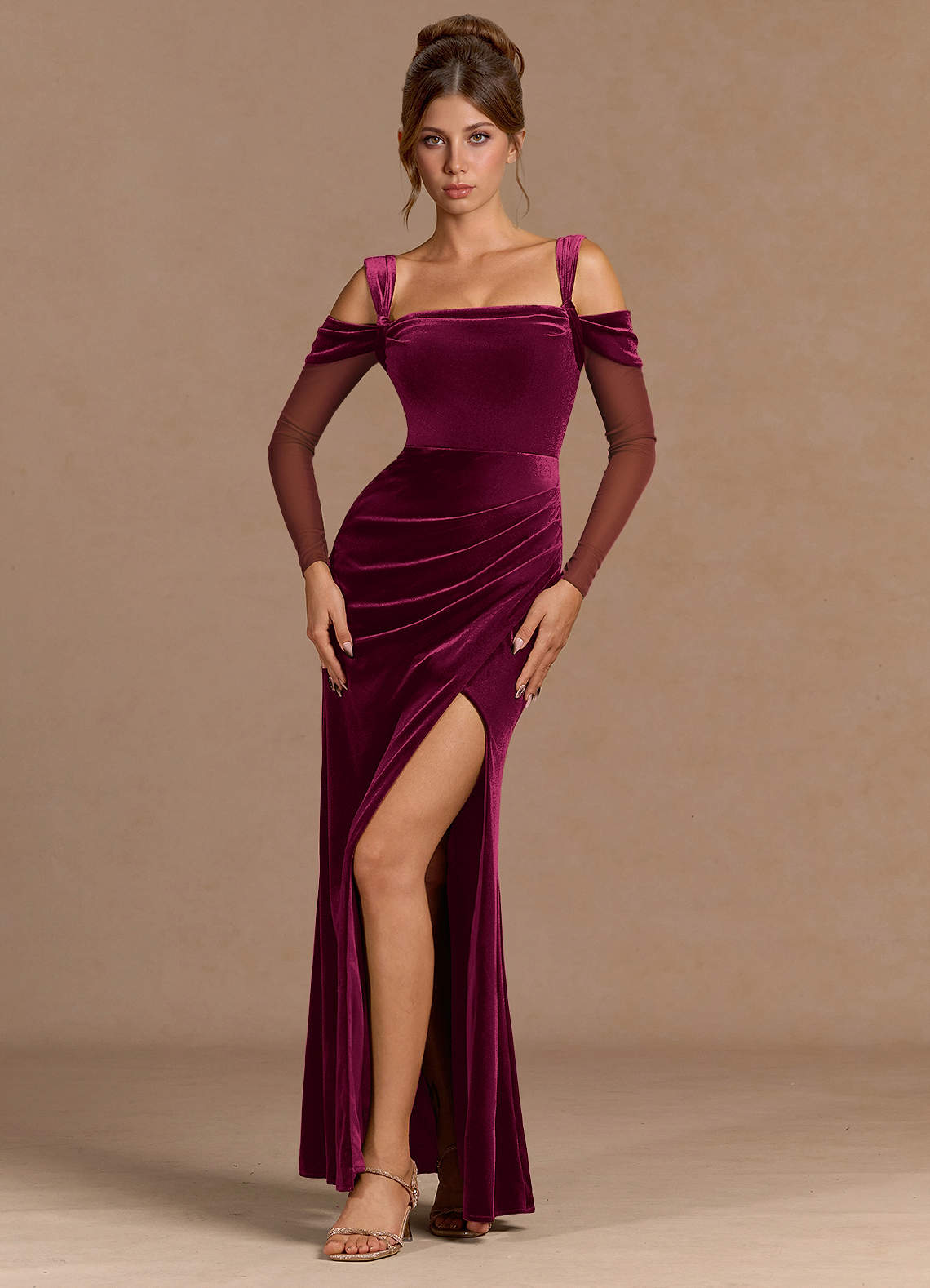 Taliyah Wine Maxi Dress