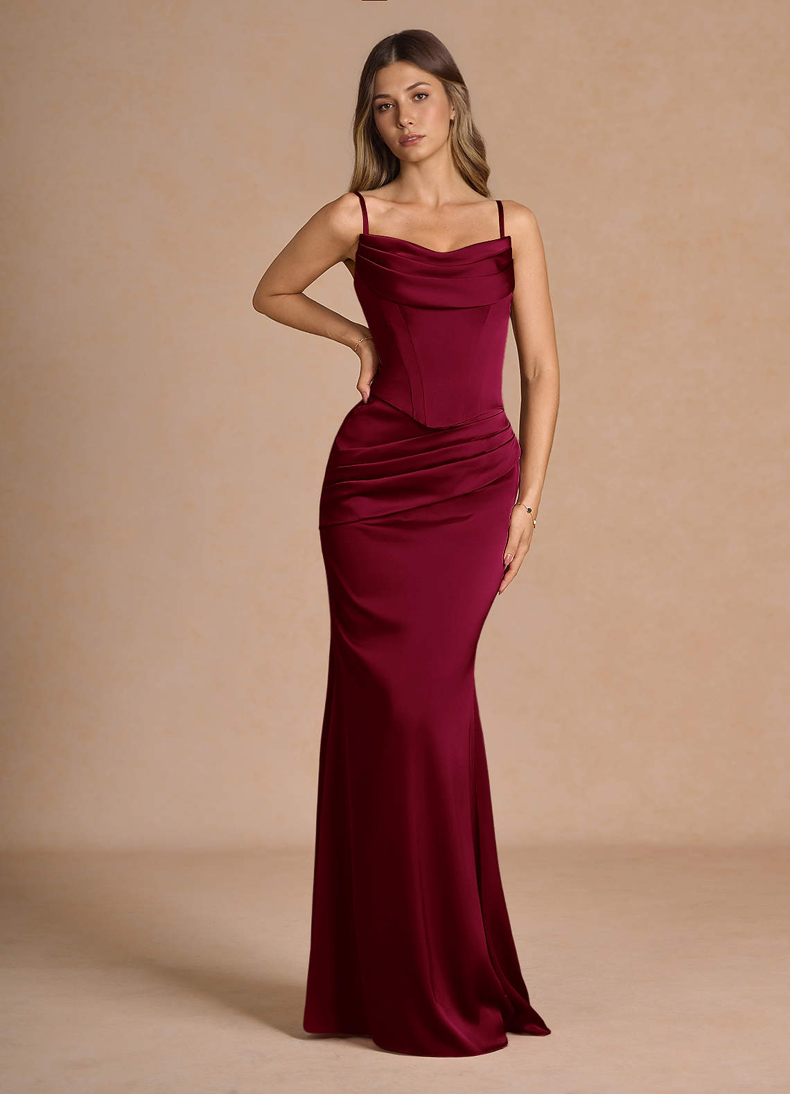Sorrel Merlot Corset Two-Piece Sets  Dress