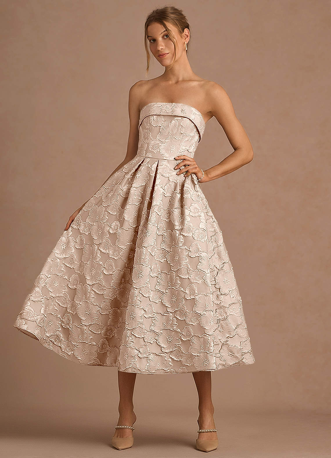 Desiree Vintage Blush Midi Dress