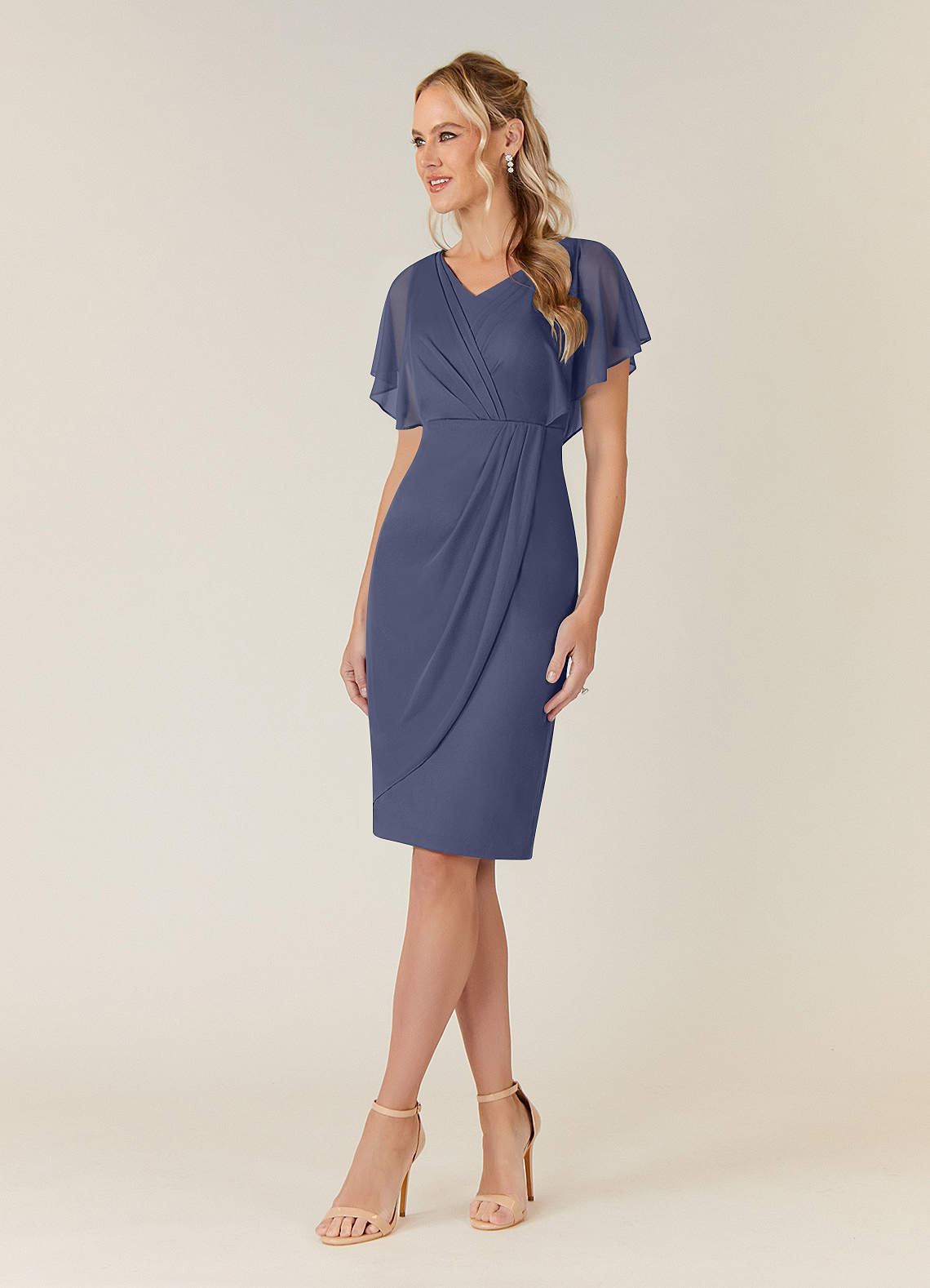 Stormy Sheath Pleated Mesh Dress