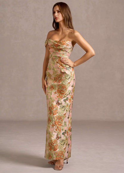 Cosima Vintage Apricot Maxi Dress