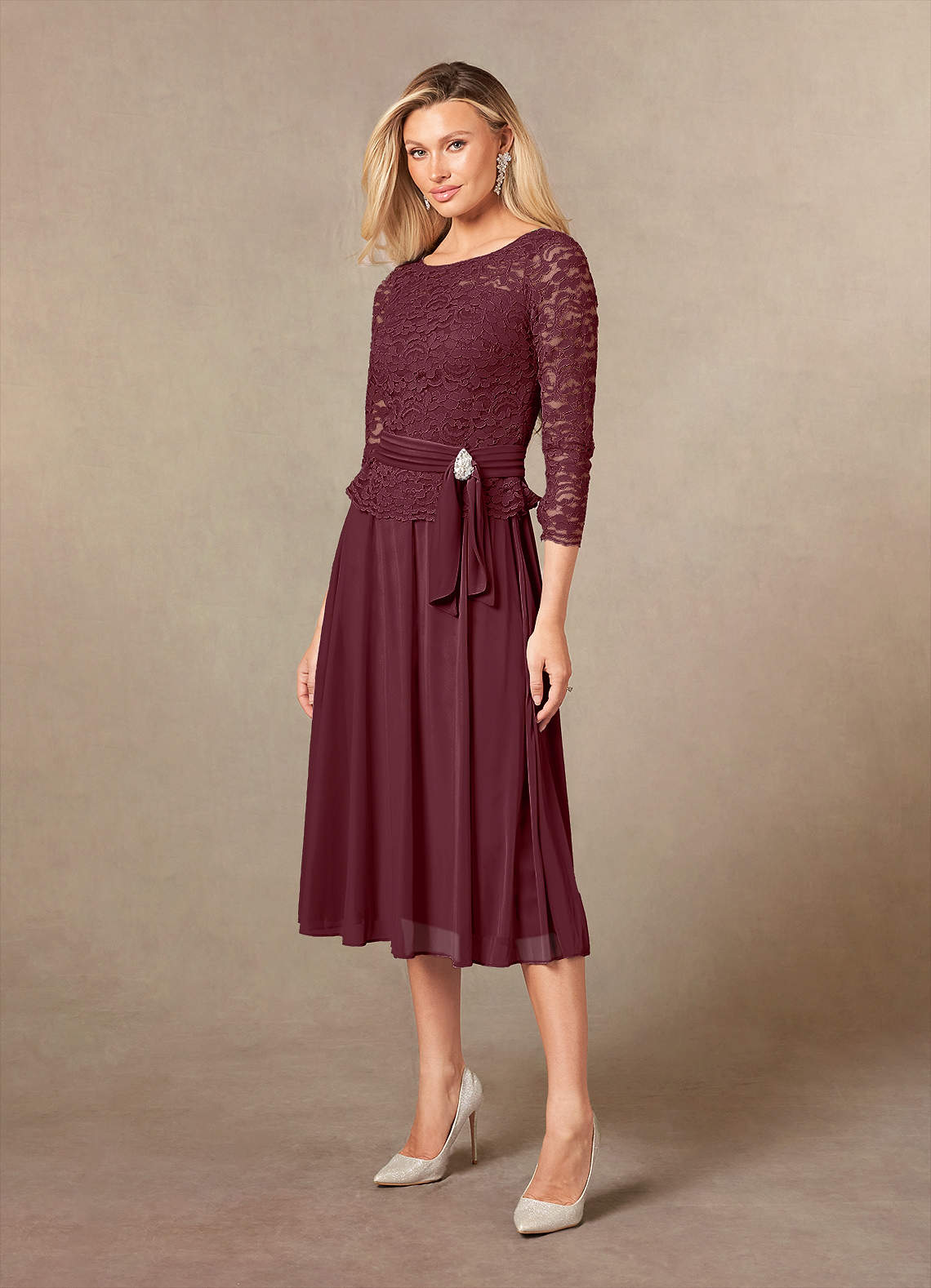 Cabernet A-Line Lace Dress