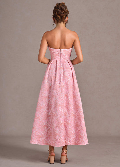 Emberlyn Pink Multi A-Line Maxi Dress  Dress