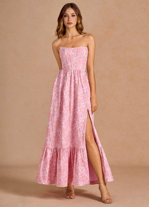 Soline Pink Multi Maxi Dress