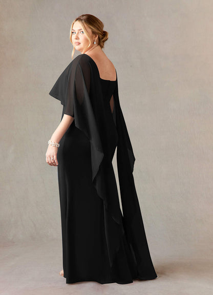 Black Sheath Scoop Stretch Crepe Dress