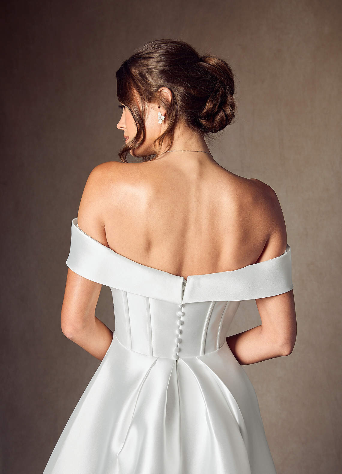 Diamond White A-Line Sweetheart Neckline Mikado Dress