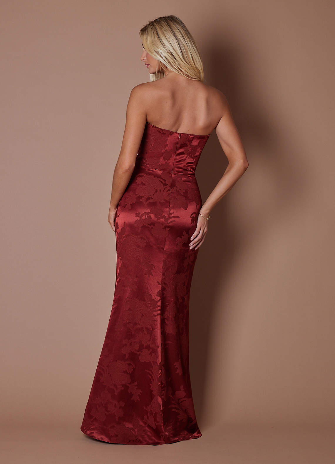 Kelsey Mahogany Red Maxi Dress
