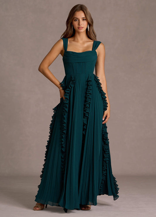 Jaden Forest Green Maxi Dress