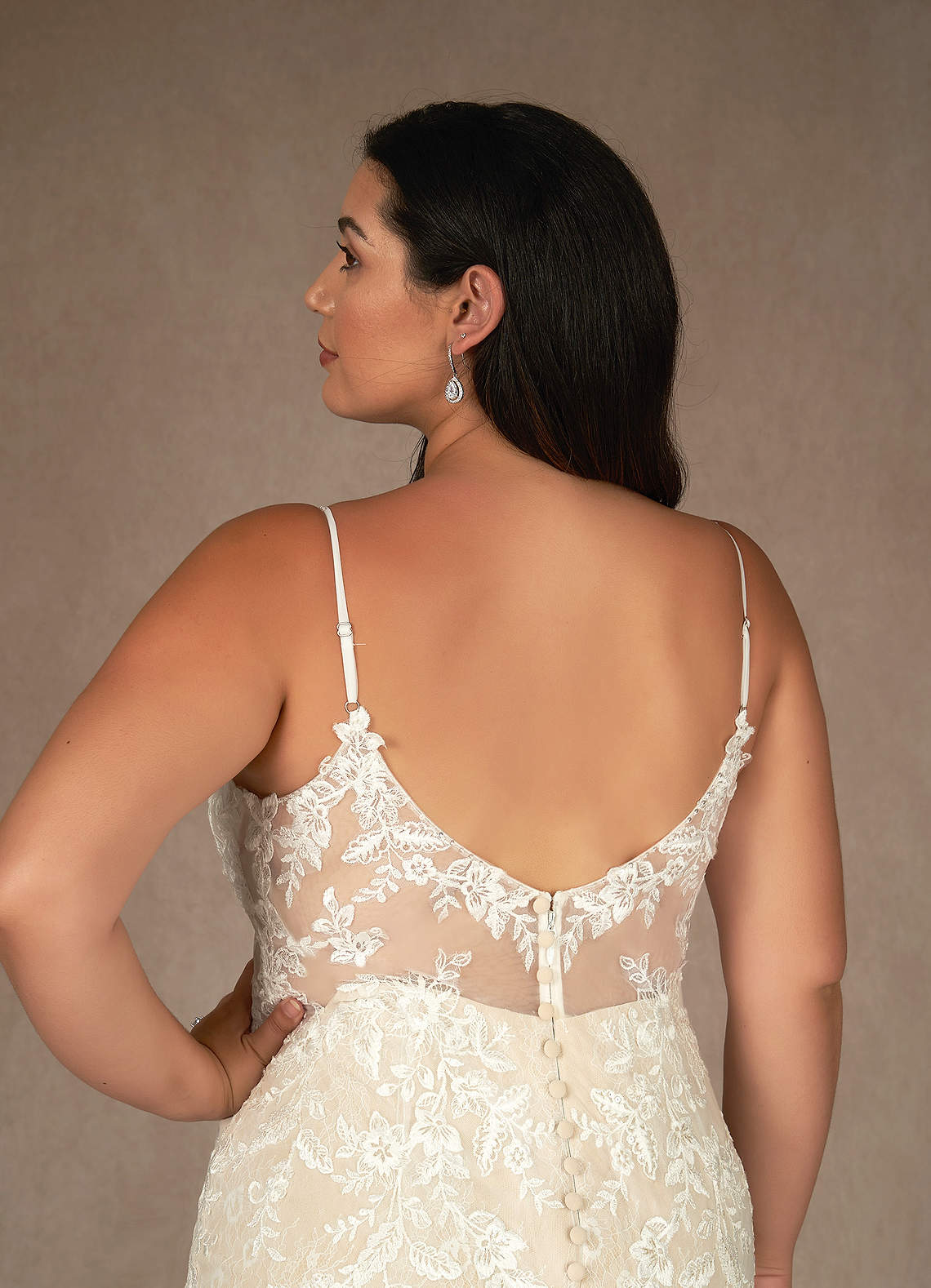 Diamond White Mermaid V-Neck Sequins Tulle Dress