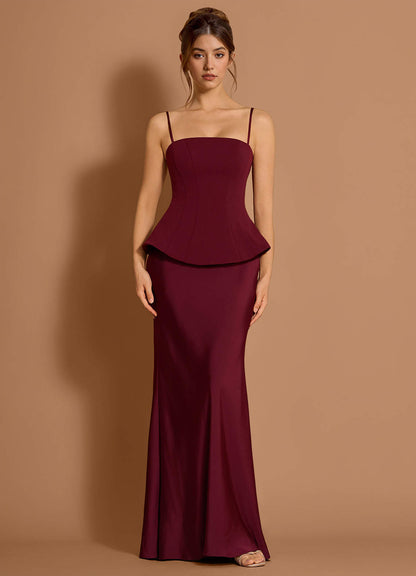 Zeraya Wine Maxi Dress  Dress