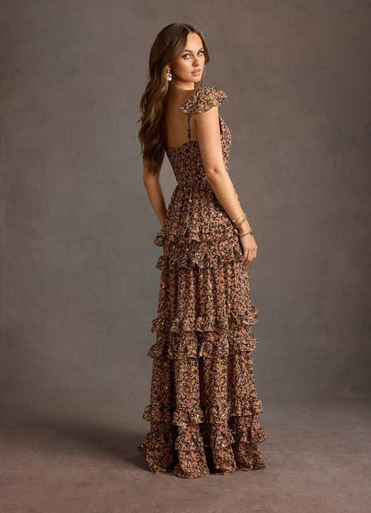 Shay Pink Floral Maxi Dress