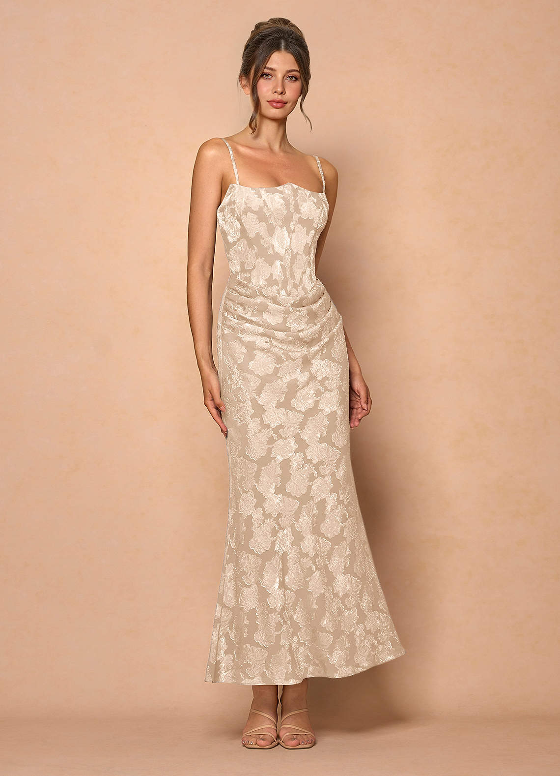 Ezrena Cream Maxi Dress